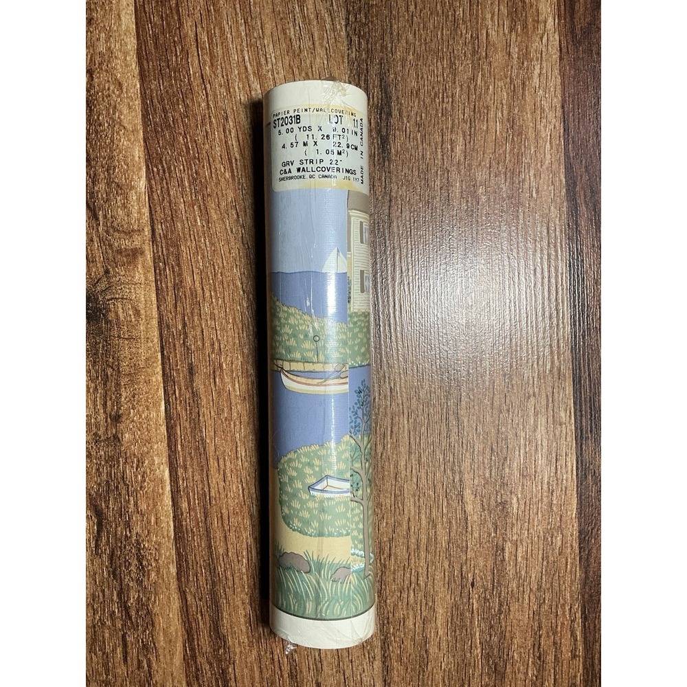 Roll of C&A Wallcoverings Wallpaper/Border Coastal Beach Scene 5yds X 9in